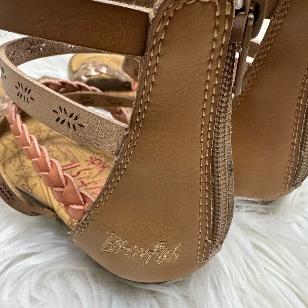 Stylish Braided Sandals in Tan and Pink